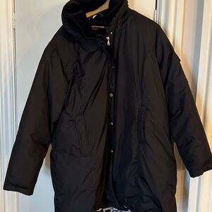 DKNY Black Parka Jacket Water Resistant 3XL Removable Hood